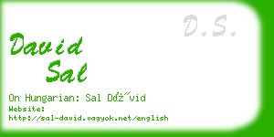 david sal business card